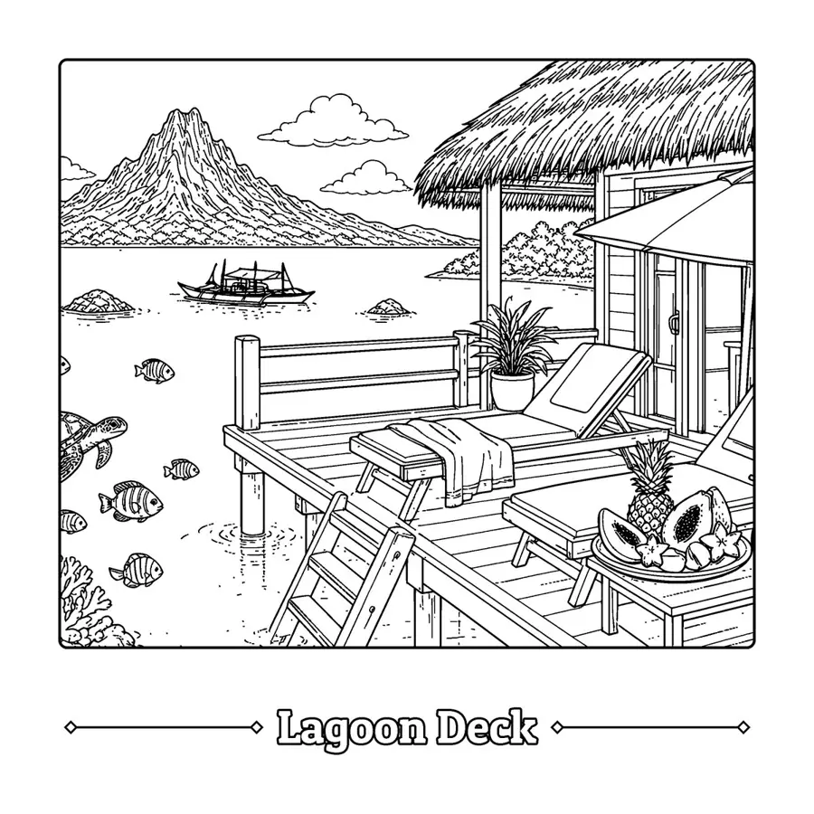 Beachside Bungalows sample page 5, view from the porch