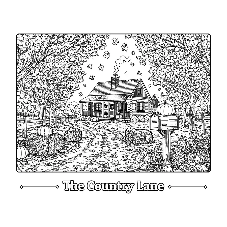 Cozy Cabins sample page 4, street & setting