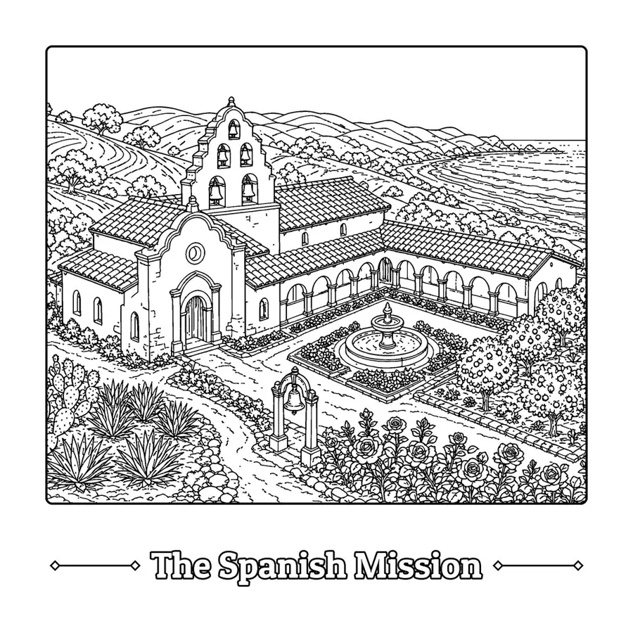 Cathedrals of Serenity sample page 2, exterior elevation