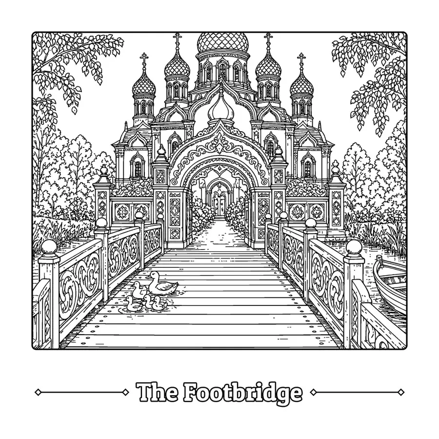 Cathedrals of Serenity sample page 4, village & setting