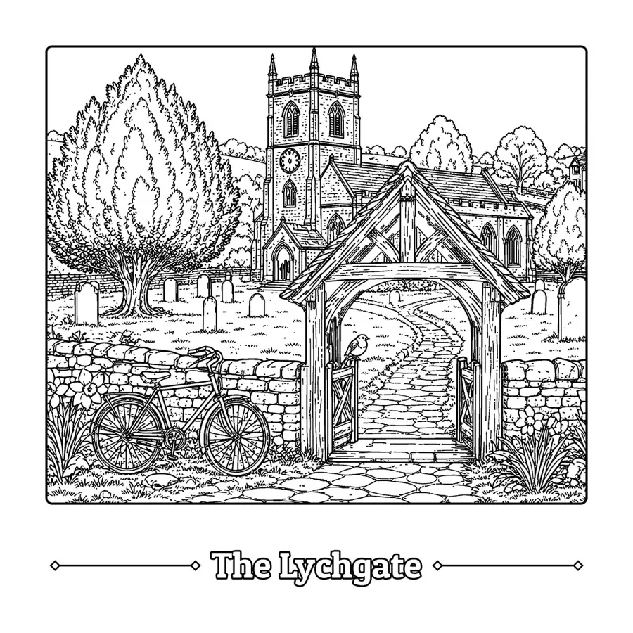 Cathedrals of Serenity sample page 5, gate & approach